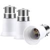 Liuyife 3 Pezzi Convertitore Presa da B22 a E27, Base Lampada Convertitore, Adattatore Portalampada per Lampade a Incandescenza, Alogene, CFL e LED