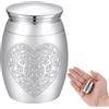 CREATCABIN Piccole Urne per Ceneri Mini Urne per Cremazione Ceneri Ricordo Memoriale in Acciaio Inossidabile Metallo Urna Funeraria Sepoltura per Animali Domestici Cane Umano Gatto 4x3cm
