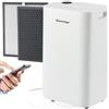 Greenmigo Deumidificatore 25L/24h,Deumidificazione Smart Adatto fino a 70m2,WiFi,Ionizzatore,Filtro Hepa Filtro e ai Carboni Attivi,Scarico Continuo,Serbatoio 4.5 Litri,Timer(ALPHA-Q25 Pro WiFi)