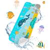 HITSLAM Tappetino Antiscivolo Vasca da Bagno, 101x40cm Extra Lungo Tappetino Doccia Antiscivolo Bambini, Tappetino Bagno con Ventose e Fori di Drenaggio, Lavabile in Lavatrice, Balena