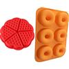 Sprießen Stampi per Waffle in Silicone e Silicone Donut Stampo Teglia Antiaderente per Donut Stampo per Waffle a Forma di Cuore Attrezzi da Forno per Ciambelle per Cioccolato Torte Dolci Muffin