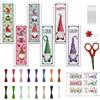 FREEBLOSS Set 6 Punto Croce Segnalibro Babbo Natale Kit Con Istruzioni Per Ricamo Principianti