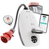 ABSINA Wallbox 11kW con App, Potenza di Ricarica Regolabile // Stazione CEE - wallbox trifase per i3, e-Up, ID.3, ID.4, Zoe, fortwo e Altro - colonnina Ricarica Auto elettrica