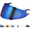 VCOROS Visiera Casco Moto per Shark Skwal D-Skwal 2 Spartan,Sostituzione della Visiera della Lente del Casco del Parabrezza del Motociclo,Lente Per Visiera Per Casco(Cromo blu)