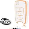 TOOMUME Cover Chiave TPU, Custodia Chiave Adatto per Hyundai i10 i20 i30 i40 ix20 ix30 ix35 Elantra Avante Kia Sportage Rio Ceed Picanto, Copri Chiavi Guscio Chiave Auto Telecomando - Flip Key