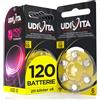 Udivita 120 Pile Per Apparecchi Acustici Udivita Misura 10 Batterie Zinco Aria - 20 Blister da 6 Pile