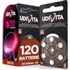 Udivita 120 Pile Per Apparecchi Acustici Udivita Misura 312 Batterie Zinco Aria - 20 Blister da 6 Pile