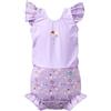Splash About Costume da Bagno Happy Nappy con Volant, Lilac Spring, 3-6 Mesi