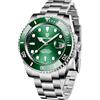 PAGRNE DESIGN Orologio Automatico Uomo NH35 Automatico Meccanico 40mm Acciaio Inox Sport Impermeabile Vetro Zaffiro Orologi Uomo (1661 Green)