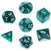 Abeillo Set di dadi poliedrici, Abeillo 7 pezzi DND Dice, Set di dadi DND per Dungeon e Dragons, dadi da gioco RPG per giochi di ruolo da tavolo D&D D20 D12 D10 D8 D6 D4 (Verde scuro)