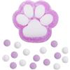 PEUTIER Squishy Zampa di Gatto, Plastica Squishy a Forma di Zampe con 10 Mini Palline Soffici Giocattoli Antistress a Forma di Animali per Adolescenti Adulti (Viola)