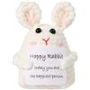 BOXOB Coniglietto Positivo Uncinetto, 8 cm Bambola Coniglio Lavorato Maglia Divertente Patata Positiva con Carta Incoraggiamento Piccola Bambola Vita Positiva Regalo Pasqua per Forniture Feste