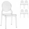 x 4 Sedia Trasparente in Policarbonato Impilabile Mod. Glass