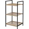 WELL HOME MOBILIARIO & DECORACIÓN Well Home Scaffale per bagno con 3 ripiani 38 x 32,5 x 70 cm