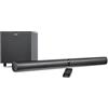 MEDION Convertible Bluetooth 2.1 TV Soundbar con Subwoofer senza fili P64150 (2x 30 W + 60 W, HDMI ARC con CEC, AUX, ingresso ottico, MD 45001)