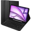 KTOITION Custodia con Tastiera iPad Air 11 Pollici 2025 2024, Tastiera iPad Air 11, Italiano QWERTY Rimovibile Bluetooth Tastiera, Custodia con Supporto Pencil per iPad Air 5 /Air 4 Gen. 10.9", Nero