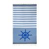 BANZAII TEXTILE INNOVATOR ONLINE Banzaii Telo Mare - Fouta per Lettino e Sdraio, Asciugatura Rapida, 90 x 170 cm Timone Blu