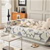 FANSU Telo Copridivano 1 2 3 4 Posti, Copriletto Matrimoniale Multiuso Copritutto, Coperta Copridivano Antiscivolo Reversibile, Lavabile Coperta Decorativa per Divano (180x180cm,Fiore Grigio)