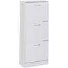FineBuy Armadio per Scarpe Bianco 50x125x24 cm Legno Scarpiera da Interno | Armadio Piccolo da Ingresso Salvaspazio Moderna