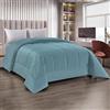 INTRECCI Trapunta Matrimoniale 260x260 cm GSM 555 Effetto Velluto Piumino Invernale, Trapunta Piumone 2 Piazze Autunno Inverno Duck Friendly Velluto Petrolio