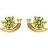 LUXENTER Pendientes Aysma de Plata de Ley 925 y Circonita Verde acabados en oro amarillo de 18k