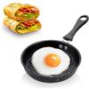 HDKAJL Padella Induzione Piccola 12cm, Mini Padella Antiaderente, Mini Padella Portatile per Uova, Padella Pancake con Coperchio Antiaderente Padella per Uova, Pancetta, Fette di Prosciutto, Bistecche