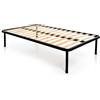 DOLCI SOGNI Rete 120x200 per Letto una Piazza e Mezza 120x200 con Piedi Smontabili, Rete Una Piazza e Mezza Rinforzata con Barra Centrale, Rete Ortopedica 100% Made In Italy, Struttura Letto 120x200