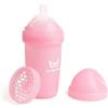 Herobility Double Anti-Colic Baby Bottle | Award-Winning Hero Baby Bottles | Soft Breast- Like Teat, Easy Mixing Lid & Net | Safe & Environment Friendly Materials | 240ml/8.5 fl oz Howthorn Rose