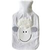 WatioWave Borsa dell'acqua calda 2L in gomma con fodera in lana, ideale per riscaldare e alleviare dolori muscolari.