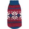 Record - Maglioncino caldo per Cani Let it Snow. Maglione natalizio con Dolcevita con Fantasia Norvegese Invernale, Foro Guinzaglio e Lavabile in Lavatrice | M, Lunghezza dorso 40 cm