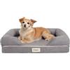 Friends Forever Letto ortopedico per cani, sfoderabile, 100% pelle scamosciata, materasso in memory foam con bordo rinforzato, edizione Premium Prestige