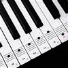 faburo 2pcs adesivi rimovibili per tastiera di pianoforte trasparenti 54, 61, 88 tasti e 2pcs Panni per pianoforte