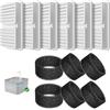 PawPoll Filtri Fontana Gatto 6pcs Filtri + 6pcs Schiuma, 6 Pezzi Filtro + 6 Pezzi di Spugna