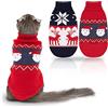 RANYPET Set di 2 maglioni natalizi per gatti, taglia M | Morbida maglia acrilica, classico motivo natalizio per gatti e cani nani, per foto di Natale, feste e giornate invernali