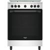 Hotpoint Ariston Cucina a Gas 4 Fuochi con Forno Elettrico Multifunzione Ventilato con Grill Classe A colore Inox - HS68G5PHXE1