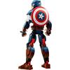 lego Marvel - Personaggio di Captain America da Costruire Action figure con Articolazioni snodabili e Scudo Costruzioni per Bambini da 8+ Anni - 76258