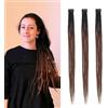 Dsoar Clip In Dreadlock Extensions 24 Inch 3PCS Fatto a Mano 0,6 cm Dreads Sintetico con Clip Morbido Crochet Loc Estensioni