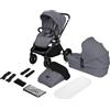LIONELO Mika Plus Passeggino 2 in 1 con Navicella per Bambini 0-48 Mesi