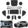 GAFAT Compatibile con Toyota Yaris Cross 2021-2023 2024 Tappetini Antiscivolo, Yaris Cross Hybrid XP210 Tappetini in Gomma per Console Centrale, Cuciture Porte, Accessori Yaris Cross (Bianco)