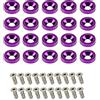 TOTMOX Kit bullone paraurti, TOTMOX 20pcs acciaio inossidabile, alluminio, modifica, vite M6, kit bullone paraurti, kit avvolgimento vano motore, viola