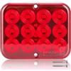 Etuker - 1 fanale posteriore LED per nebbia, 12 V, colore rosso, impermeabile, per rimorchio, caravan, camper, CE