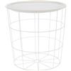 WELL HOME MOBILIARIO & DECORACIÓN WELL HOME - Tavolino in metallo, colore: bianco, Ø40 x 40 cm