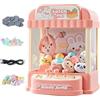 HOMCENT Mini Macchina per Artigli per Bambini, Macchina per artigli con moneta, giocattoli di peluche e gashapon, Macchina per artigli con musica, Macchina di artiglio per bambini(Rosa)