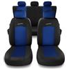 Mossa Coprisedili compatibili con Fiat Punto Grande, Evo, 2012 (2005-2018) - fodere sedili auto - set coprisedili auto universali - S-BL