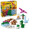 LEGO Classic Dinosauri Creativi, Giochi di Fantasia per Bambini e Bambine da 5 Anni in su con Colorati Animali Giocattolo da Costruire e Ricostruire come T. Rex e Triceratopo, Idea Regalo 11041