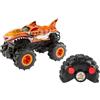 Hot Wheels Monster Trucks Macchina Telecomandata - Tiger Shark RC, in Scala 1:24 con trazione Integrale e penumatici Terrain Action per Tutti i Tipi di Terreno, Giocattolo per Bambini, 4+ Anni, HNV03