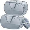 Gigmeta Cesto Portabiancheria Pop up, 36 x 36 x 58 cm Pieghevole con Manico, Cesto Portatile in Rete per Bagno, Dormitorio, Viaggi