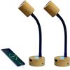 TWSOUL Lampada da lettura dimmerabile con porta di ricarica USB, 12 V, lampada da lettura a LED, 3 W, interruttore touch dimmer, girevole a 360°, per camper, roulotte, barche (2 pezzi)