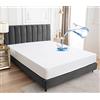 Sufdari Coprimaterasso impermeabile Singolo 90x190cm Copriletto per letto, coprimaterasso con tasche profonde 30 cm con elastico in gomma- Bianco