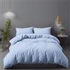 LivinEase Set Copripiumino Matrimoniale 240x220 CM con 2 Federe 65x65 CM in Microfibra Ultra Morbida, Ipoallergenico e Traspirante, Facile da Lavare, Azzurro Spa Monocromatico, Design Elegante e Moderno